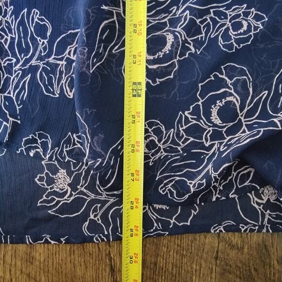 Motherhood Maternity Chiffon Kimono Ruana One Size Navy Pink Whimsy Fairycore - Picture 6 of 8